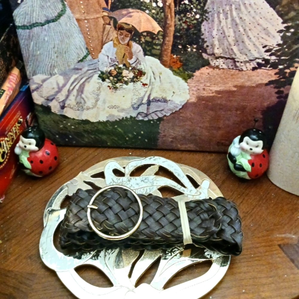 🇮🇹 🇮🇹 Italian Weaved Leather Belt 💐 😍 💕 ♥️ Braided Belt💓Fits Most Waist.